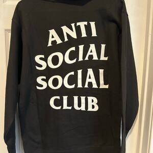 Anti Social Social Club Cigarette Hoodie Black (ASSW450) Men's Size Small